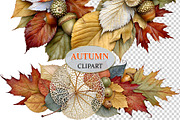 Luxury Clipart Autumn Leaves Wreath, a Decorative Illustration by Area (Thumbnail 33 of 40)