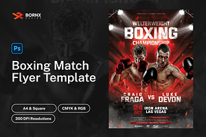 Boxing Fight Flyer Template