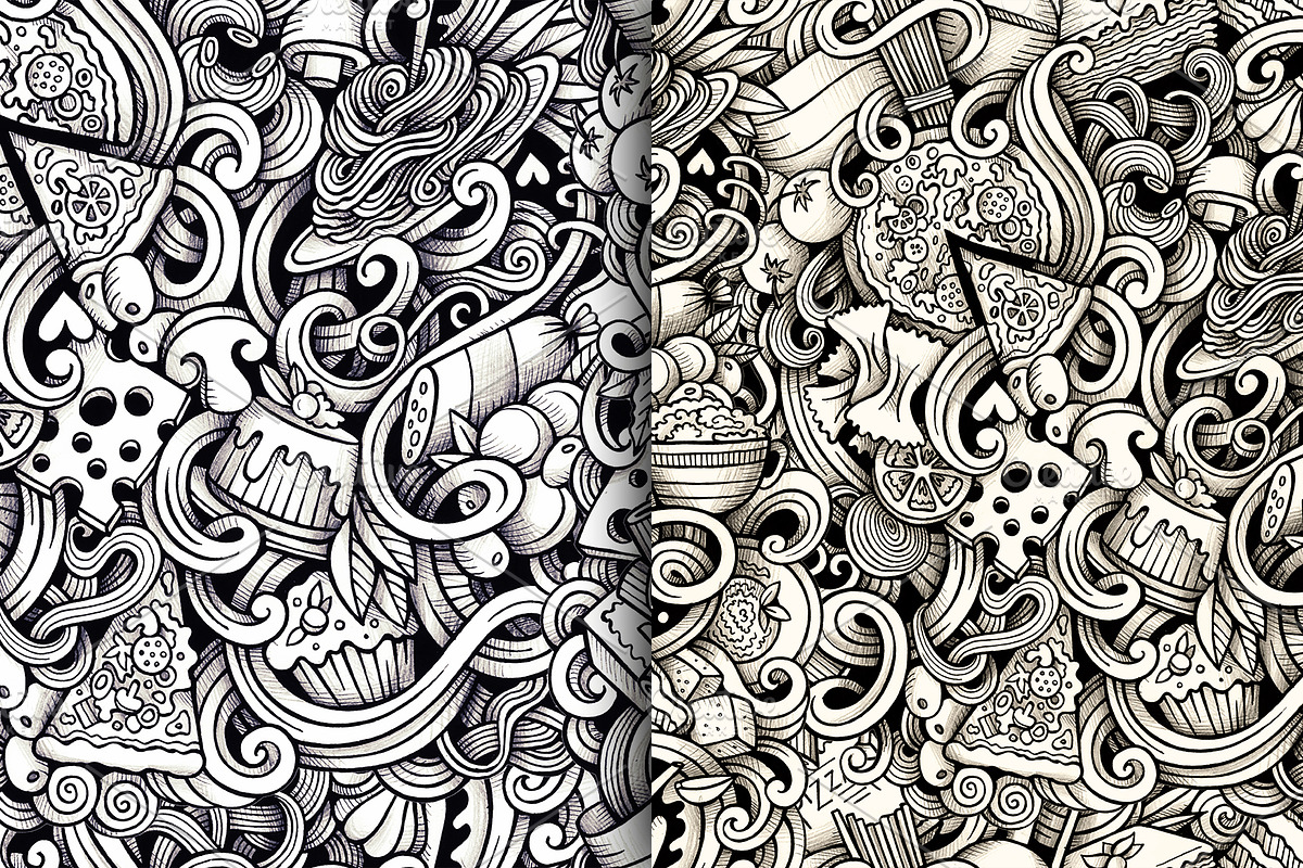 Italian Food Graphics Patterns, a Pattern Graphic by BALABOLKA (Photo 4 of 6)