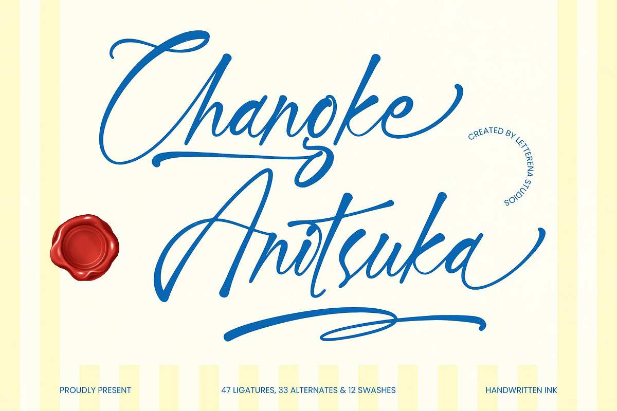 Changke Anitsuka Handwritten Ink, a Script Font by Letterena Studios Script (Photo 1 of 10)