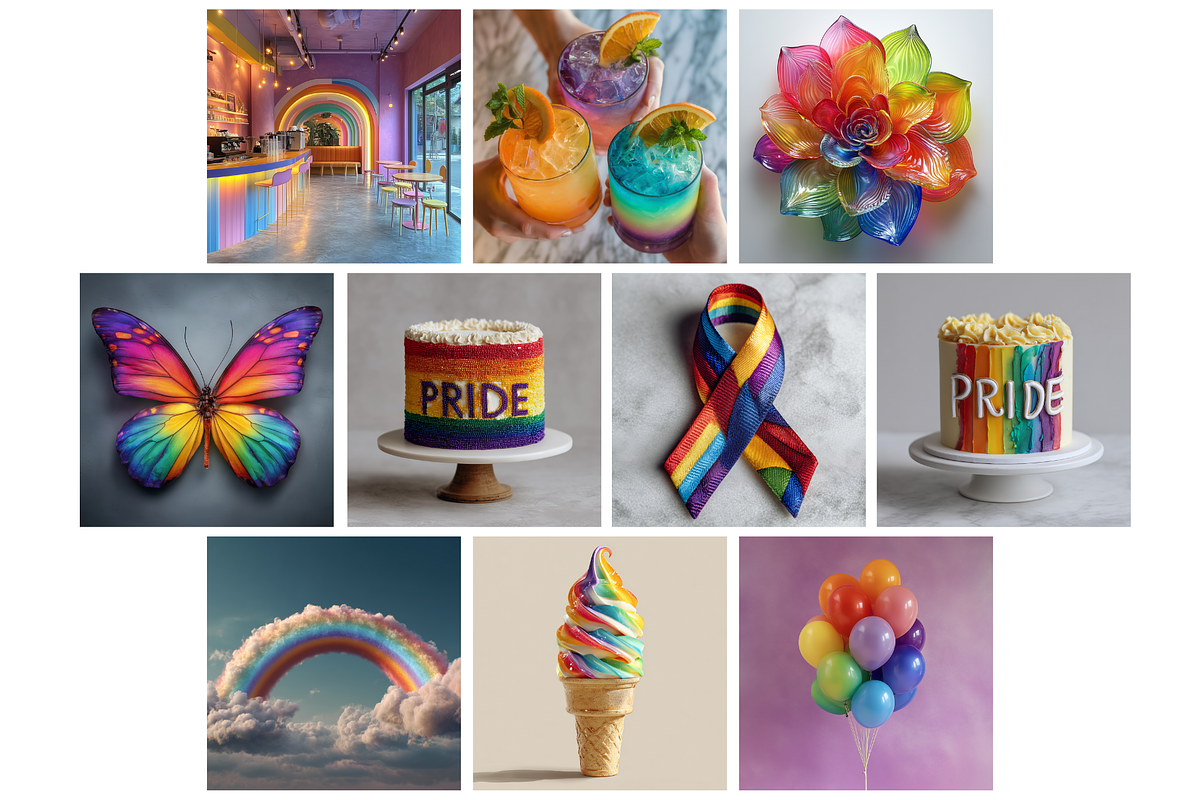 Colorful Pride Month Backgrounds, a Background Graphic by NadiaTheronArt (Photo 2 of 4)