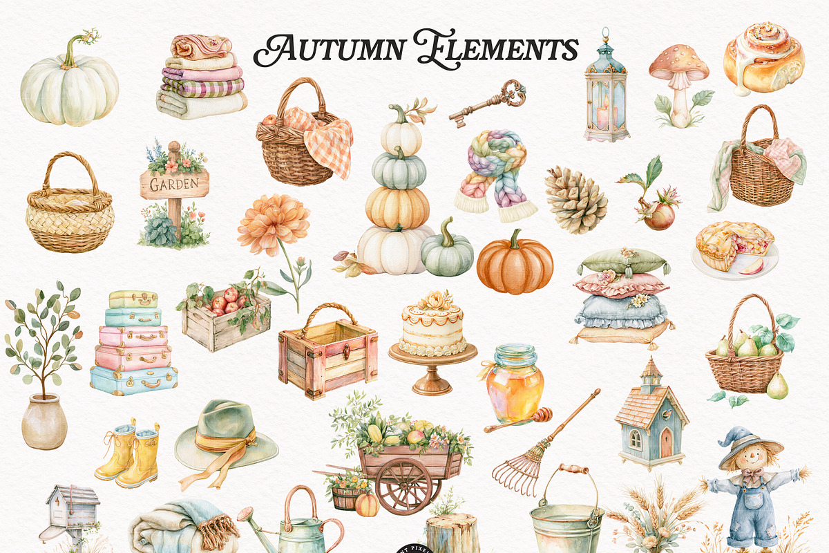 Fall Nursery Atelier Clipart Bundle, an Animal Illustration by PaintPixelCo (Photo 5 of 16)