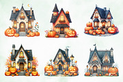 Halloween Cute Pumpkin House, an Illustration by Creative Art (Thumbnail 2 of 4)