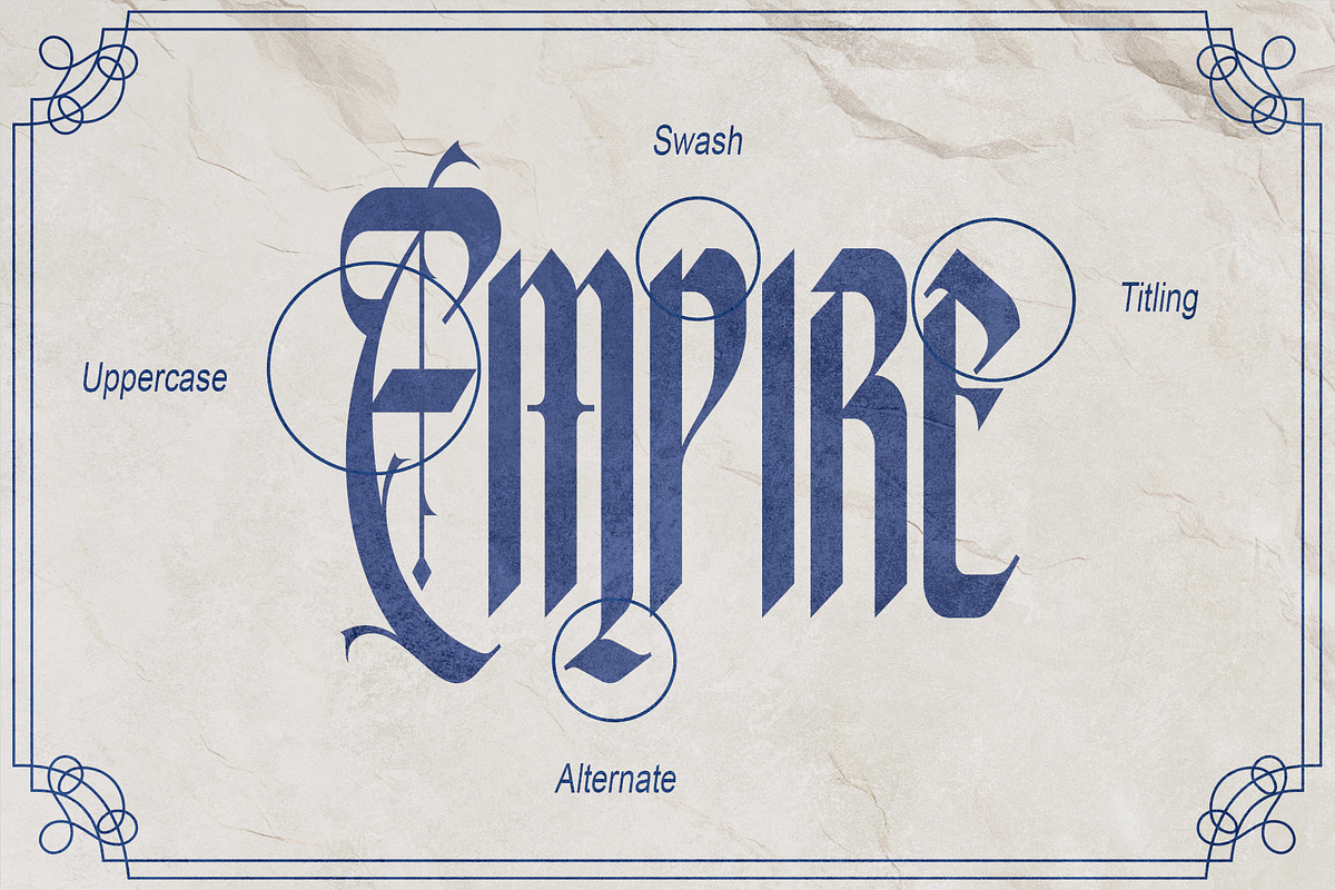 Xerathos Gothic Blackletter Medieval, a Blackletter Font by Letterara (Photo 14 of 15)
