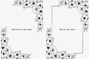 Wildflower Floral Decorative Borders, a Decorative Illustration by AW Studios (Thumbnail 2 of 11)