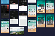 iOS11 GUI KIT Illustrator Sketch XD, an UI Kit Template by Ui Markets (Thumbnail 21 of 21)