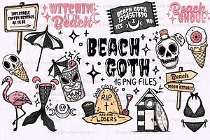 Summer / Beach Goth - PNG Clipart