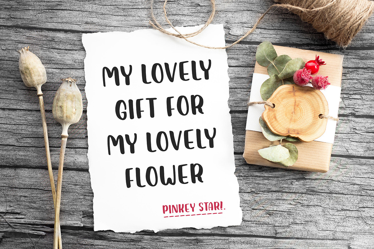 Pinkey Star - Handwritten Brush Font, a Font by Dasagani (Photo 3 of 4)