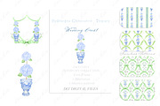 Hydrangea Chinoiseries Topiary, an Illustration by LABFcreations (Thumbnail 2 of 4)