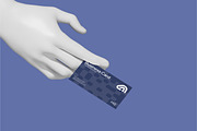 Clay Hand Holding Business Card Mock, a Merchandise Mockup by Permadi Creative (Thumbnail 4 of 5)