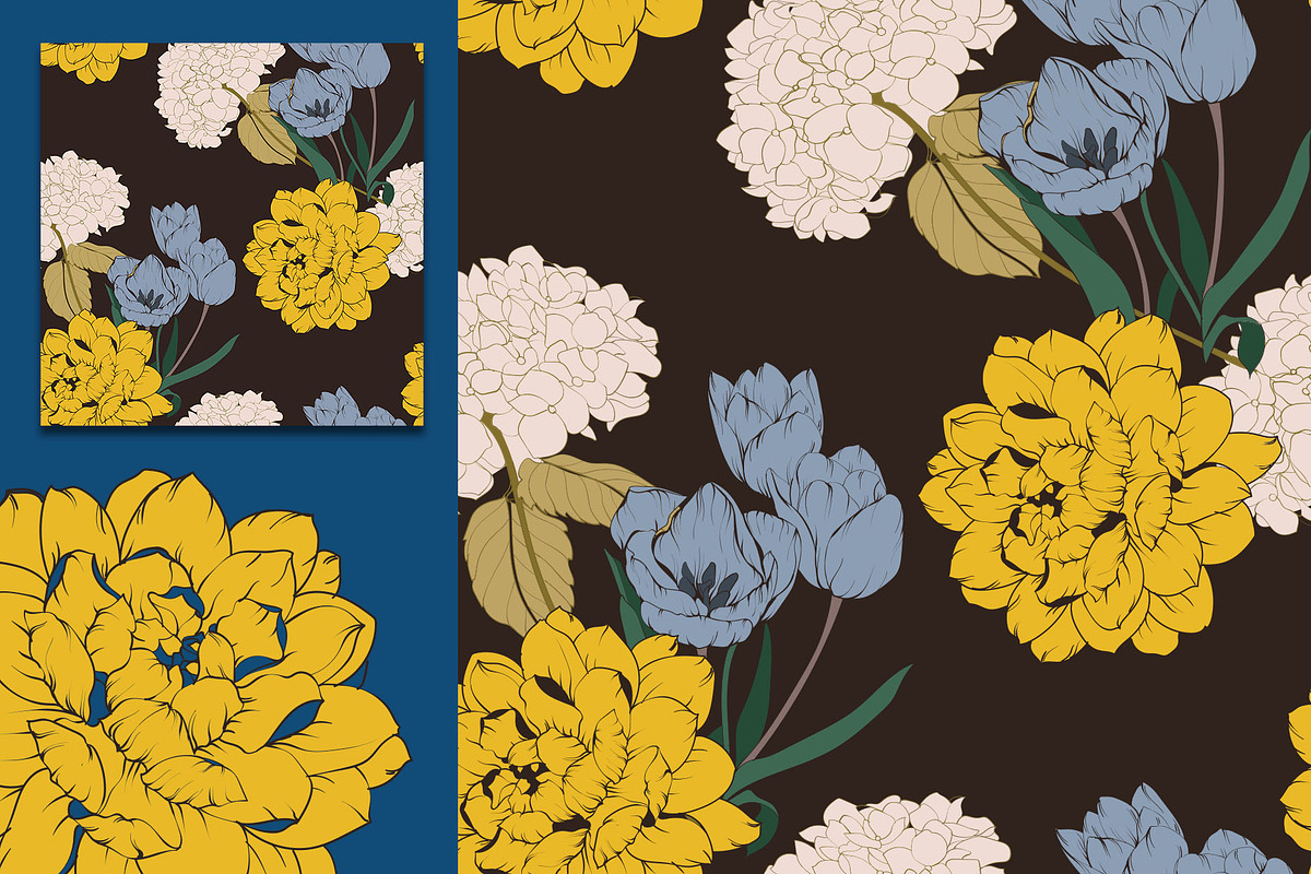 20EPS/jpg seamless floral pattern, a Pattern Graphic by Theraphosath (Photo 9 of 11)