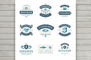 18 Seafood Logos & Badges, a Branding & Logo Template by Vasya Kobelev (Thumbnail 4 of 9)