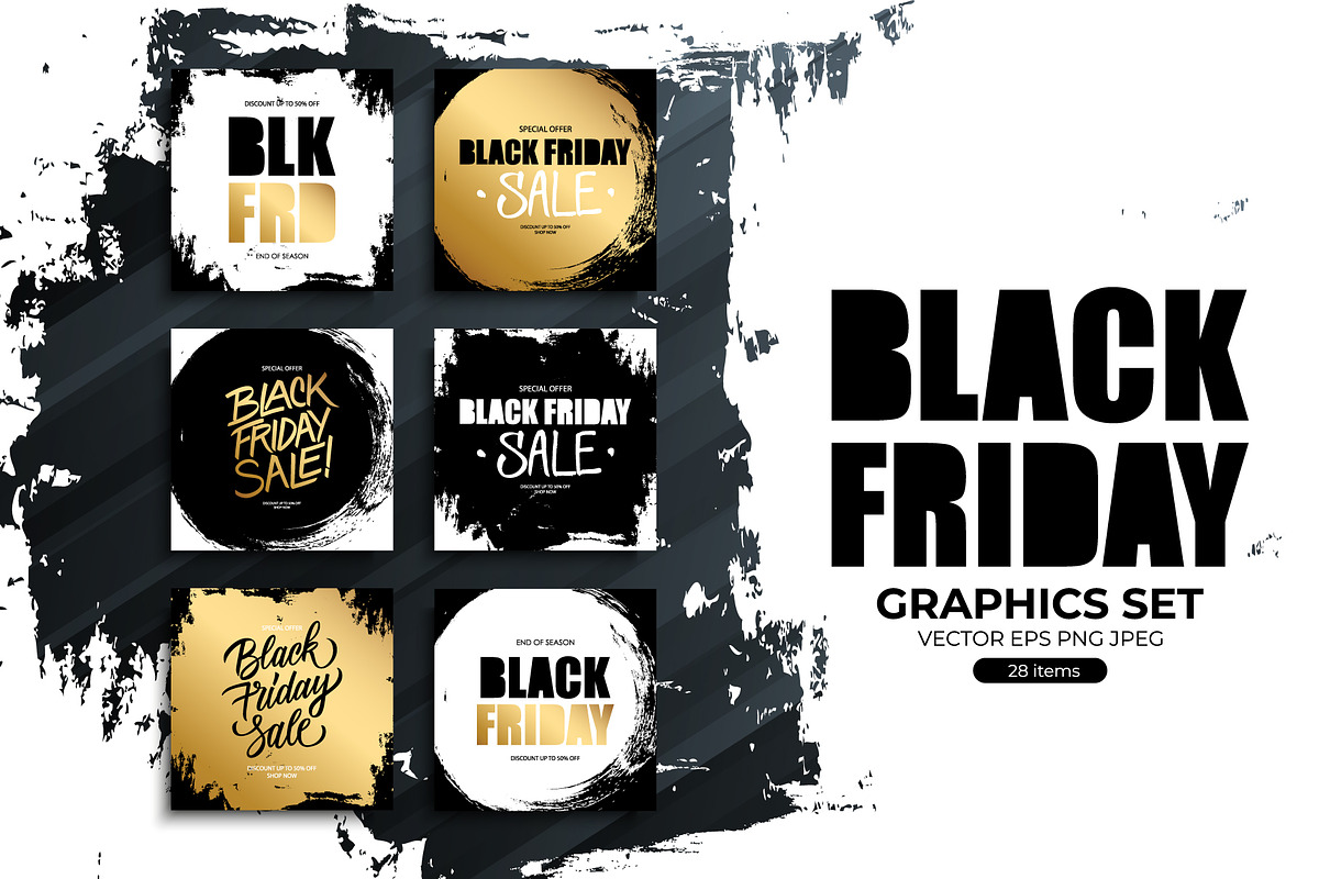 Black Friday Graphics Set, a Background Graphic by Finevector (Photo 1 of 5)