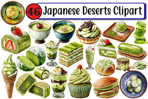 Japanese Deserts Clipart, an Illustration by Design Market