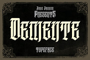 DEMENTE, a Blackletter Font by jakejarkor (Thumbnail 1 of 4)