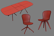 BoConcept dining Set, a Furniture 3D Model by dk 3d models (Thumbnail 4 of 4)