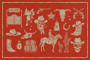 Wild West Vector Illustrations