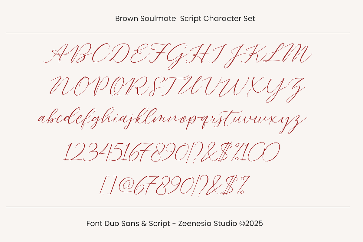Brown Soulmate – A Charming Font Duo, a Sans Serif Font by zeenesia (Photo 26 of 26)