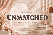 Unmatched - Stylish Display Font, a Sans Serif Font by HipFonts (Thumbnail 1 of 9)