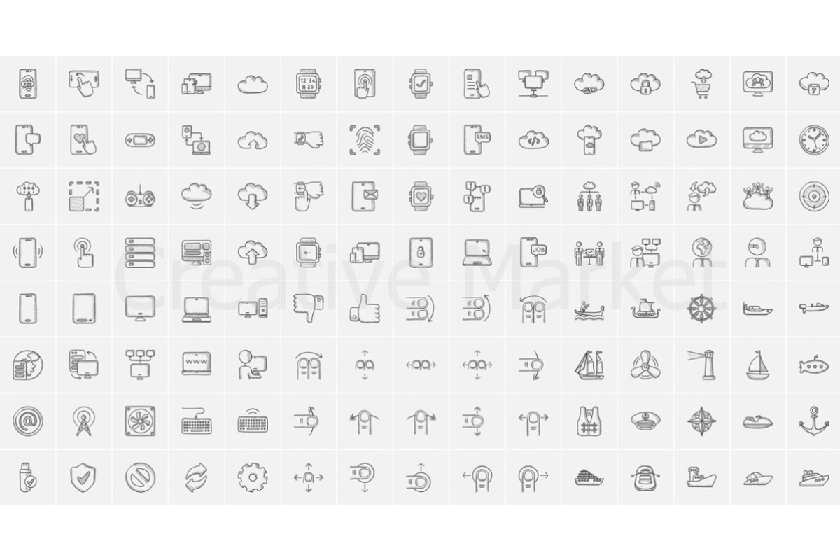 2200 vector sketch icons mega pack, an Outline Icon by Visual Generation (Photo 17 of 21)