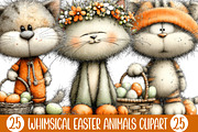 Whimsical Easter Animals Clipart, an Illustration by Designking (Thumbnail 1 of 5)