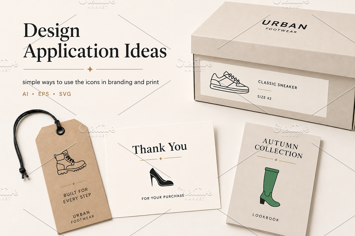 Footwear Icon Collection., an Object Graphic by Gomolach (Photo 3 of 6)