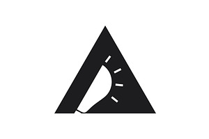 Modern bulb logo with letter A, an Object Illustration by LogosDen