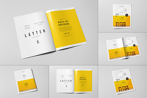 US Letter Brochure Mock-up 2, a Books & Magazine Mockup by Yogurt86
