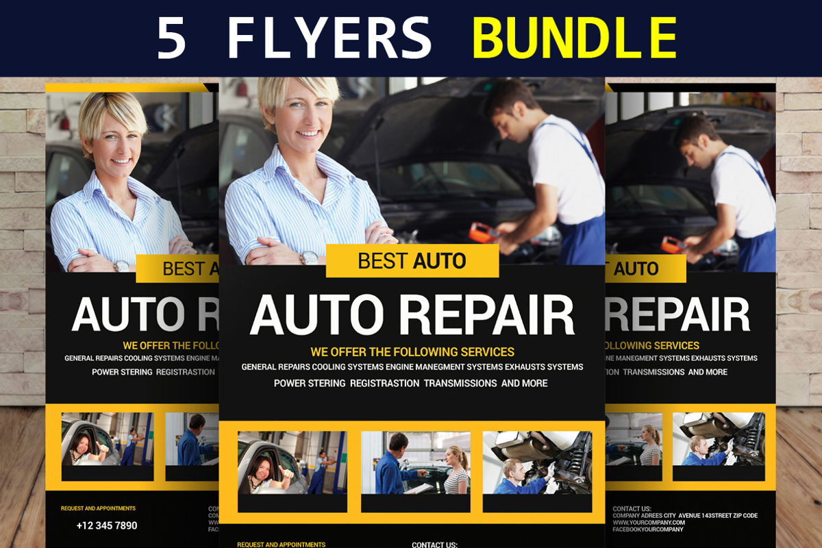 5 Multipurpose Flyers Bundle, a Flyer Template by graphicforest