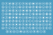 Circle Outline Social Media Icons, an Icon by Running With Foxes (Thumbnail 8 of 8)