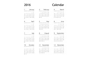 Calendar 2016 black & white, a Stationery Template by Rommeo79 (Thumbnail 1 of 2)