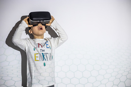 Virtual reality stock photo containing 3d and cyber
