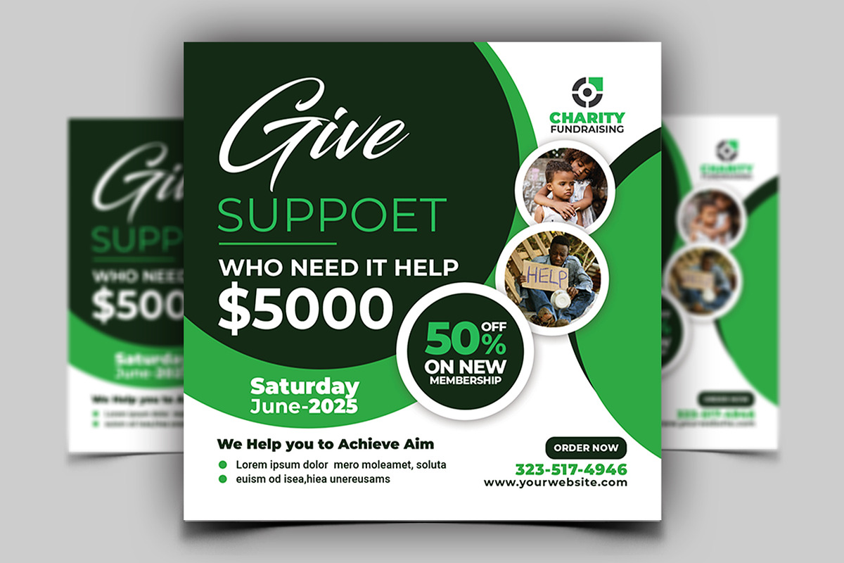 Charity Flyer Templates, a Flyer Template by AfzaalGraphics (Photo 1 of 2)