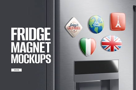 Fridge Magnet Mockups, a Product Mockup by rebrandy