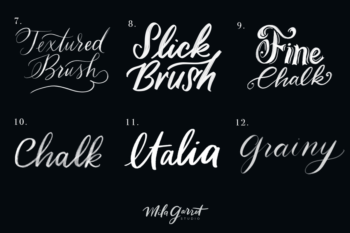 Procreate Lettering Brushes Classic preview 5