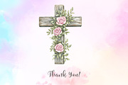 Christian Rustic Easter Clipart, an Illustration by Watercolor design (Thumbnail 13 of 13)