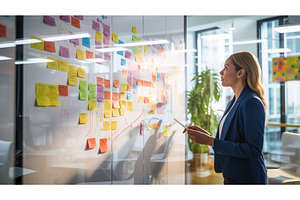 work person office background ai, a Business Photo by pikepicture