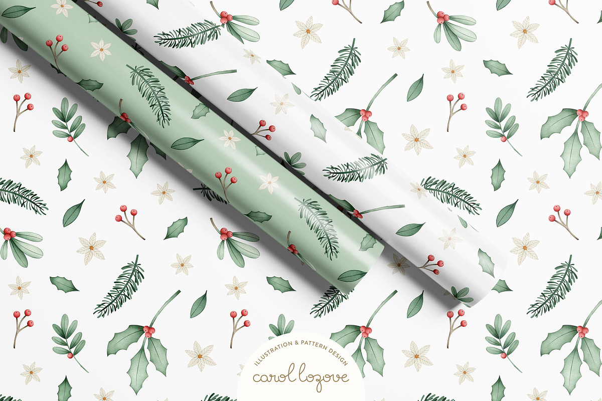 Watercolor Whimsical Christmas Set, a Decorative Illustration by Carol Lozove (Photo 34 of 44)