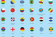 Flat World Flag (round & rectangle), an Illustration by Design Shop (Thumbnail 5 of 5)