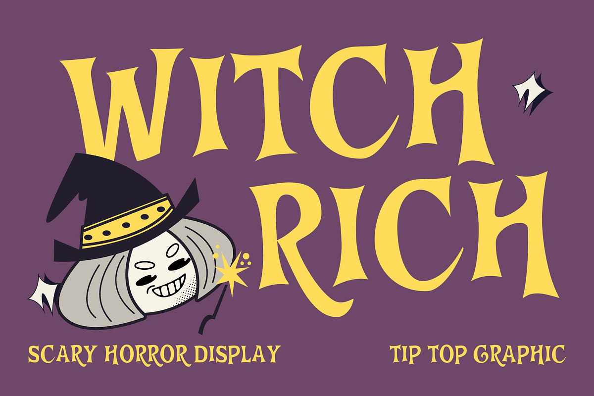 Witchrich – Scary Horror Font, a Serif Font by Tiptop Graphic (Photo 1 of 8)
