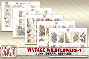 Wildflowers Junk Journal Supplies