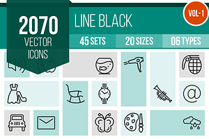 2070 Line Icons (V1), an Outline Icon by IconBunny