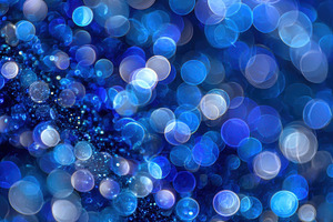 Blue bokeh lights abstract backgroun, a Photo by Pixeness Studio