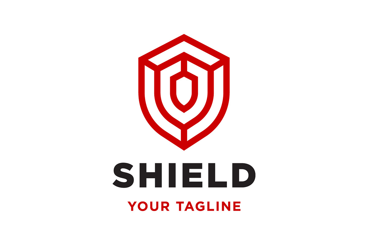 Shield Protect Secure Monogram logo, a Branding & Logo Template by funpixel