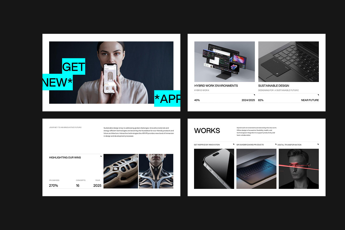 BLED Futuristic Minimalist Deck, a Presentation Template by Goashape Studio (Photo 6 of 10)