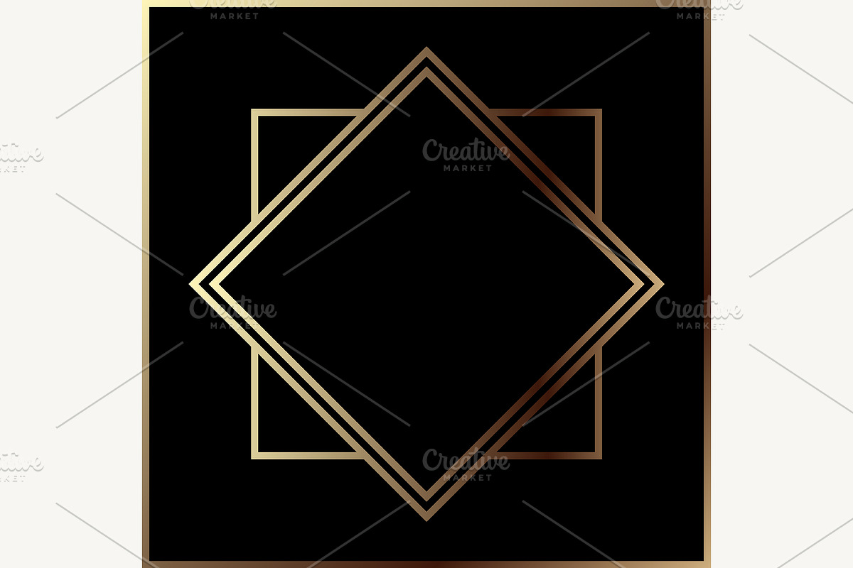 Art deco nouveau retro frame vector, a Decorative Illustration by Art By Silmairel