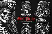 10 Bundle Dark Art Girls Pirates, an Illustration by Morspective (Thumbnail 1 of 7)