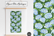 Hydrangea Watercolor Seamles Pattern, an Illustration by OlDm_Shop (Thumbnail 7 of 9)