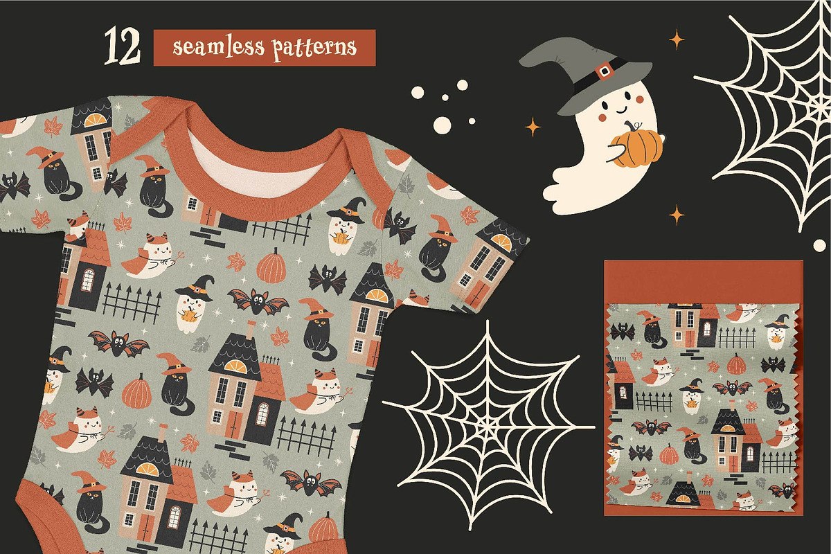 Hey BOO! Cute ghost clipart, a Seasonal Illustration by EltaMaxArt (Photo 11 of 14)