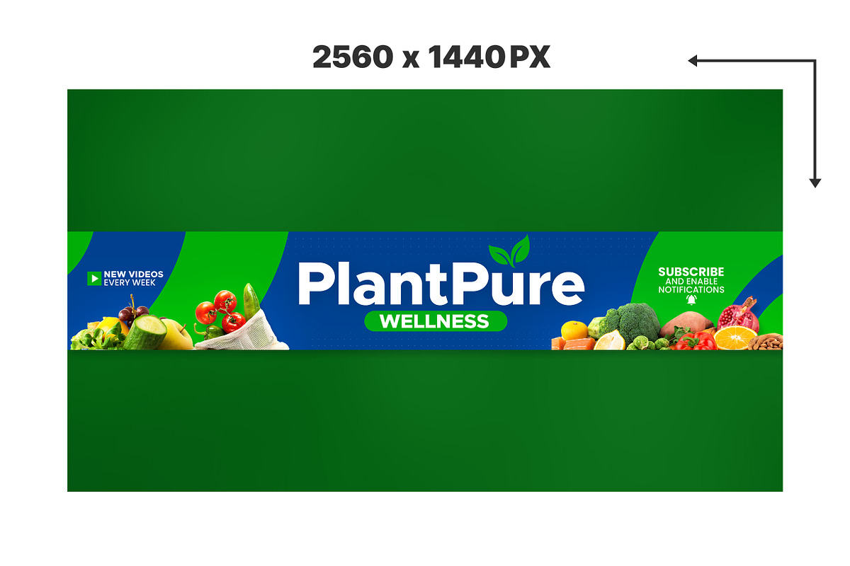 Healthy foods youtube banner, a Social Media Template by Vaughn Studios (Photo 2 of 5)